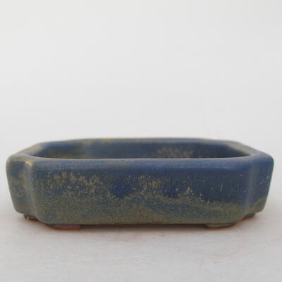 Keramik-Bonsaischale 10 x 8 x 2 cm, Farbe Blau - 1