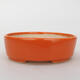 Keramik-Bonsaischale 9,5 x 8,5 x 3 cm, Farbe Orange - 1/3