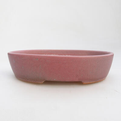 Bonsaischale aus Keramik 16,5 x 13,5 x 3,5 cm, Farbe Rosa - 1