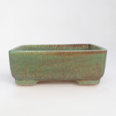 Bonsaischale aus Keramik 14,5 x 11,5 x 5,5 cm, Farbe grün - 1