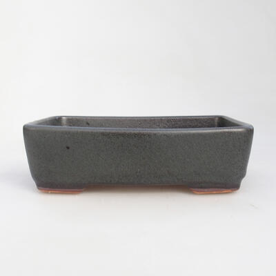 Bonsaischale aus Keramik 17,5 x 13,5 x 5 cm, graue Farbe - 1