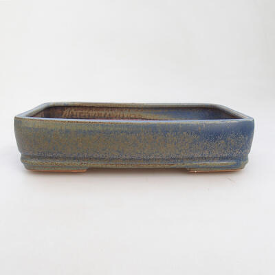 Bonsaischale aus Keramik 17 x 12,5 x 3,5 cm, Farbe blau - 1
