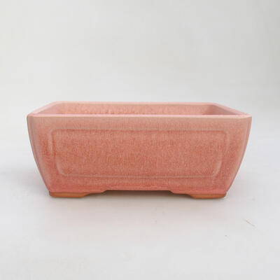Bonsaischale aus Keramik 15 x 11,5 x 6 cm, Farbe Rosa - 1