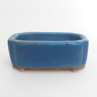 Bonsaischale aus Keramik 10 x 8 x 3,5 cm, Farbe blau - 1