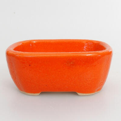 Bonsaischale aus Keramik 8,5 x 7 x 3,5 cm, Farbe orange - 1