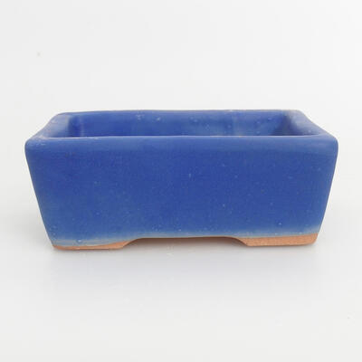Bonsaischale aus Keramik 10 x 7,5 x 3,5 cm, Farbe blau - 1