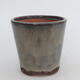 Keramik-Bonsaischale 9,5 x 9,5 x 9 cm, Farbe grau - 1/3