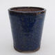 Keramik-Bonsaischale 9 x 9 x 9,5 cm, Farbe Blau - 1/3