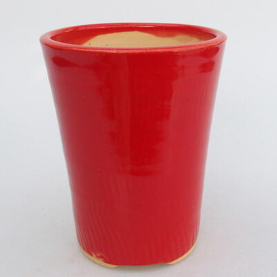 Keramik-Bonsaischale 10 x 10 x 12 cm, Farbe Rot - 1