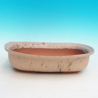 Keramik Bonsai Schüssel H 10 - 37 x 27 x 10 cm, beige - 37 x 27 x 10 cm - 1