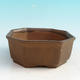 Keramik Bonsai Schüssel H 13 - 11,5 x 11,5 x 4,5 cm, braun - 11,5 x 11,5 x 4,5 cm - 1/3