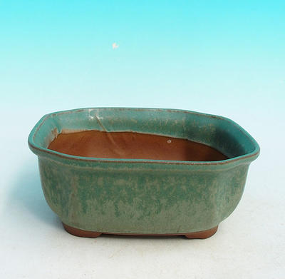 Bonsaischale aus Keramik H 31 - 14,5 x 12,5 x 6 cm, grün - 14,5 x 12,5 x 6 cm - 1