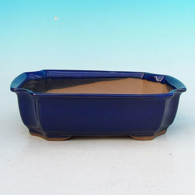 Bonsaischale aus Keramik H 03 - 16,5 x 11,5 x 5 cm, blau - 16,5 x 11,5 x 5 cm - 1