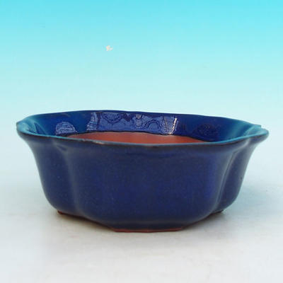 Bonsaischale aus Keramik H 06 - 14,5 x 14,5 x 4,5 cm, blau - 14,5 x 14,5 x 4,5 cm - 1