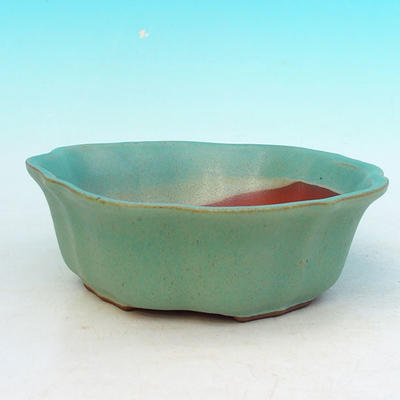 Bonsaischale aus Keramik H 06 - 14,5 x 14,5 x 4,5 cm, grün - 14,5 x 14,5 x 4,5 cm - 1