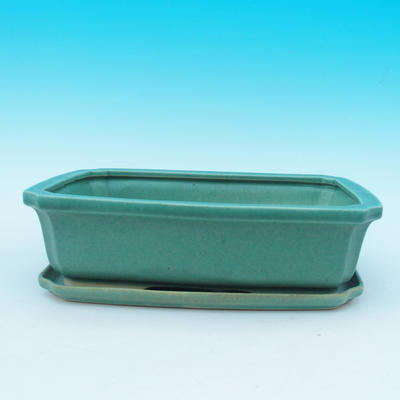 Bonsai-Schale und Tablett mit Wasser H 20, grün - 1