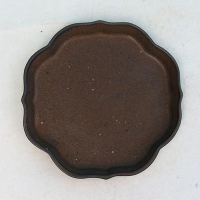 Bonsai Wasserschale H 06 - 13,5 x 13,5 x 1,5 cm, braun - 13,5 x 13,5 x 1,5 cm - 1