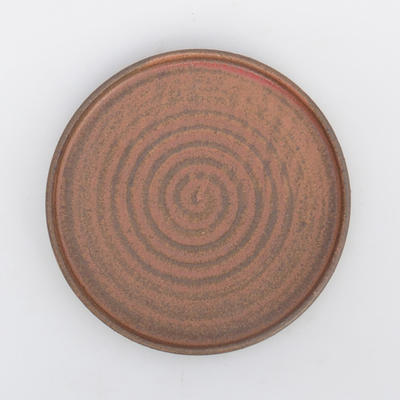 Bonsai Tablett von Hand - 13 x 13 x 1,5 cm, Ziegel- 13 x 13 x 1,5 cm - 1