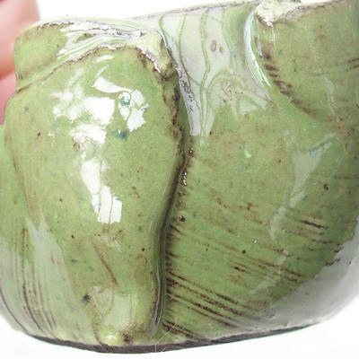 Keramikschale 7,5x 7,5 x 5 cm, Farbe grün - 2