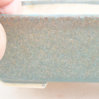 Keramische Bonsai-Schale 17,5 x 14,5 x 5 cm, Farbe blau - 2