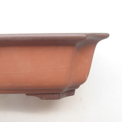 Bonsaischale aus Keramik 21,5 x 21,5 x 6,5 cm, Farbe braun - 2