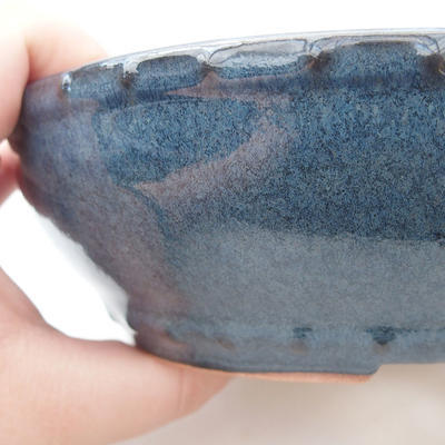 Keramische Bonsai-Schale 17,5 x 17,5 x 5,5 cm, Farbe blau - 2