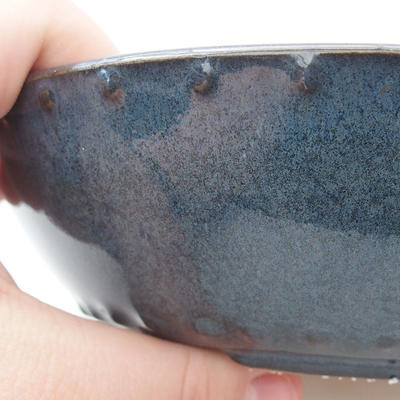 Keramische Bonsai-Schale 17,5 x 17,5 x 5,5 cm, Farbe blau - 2