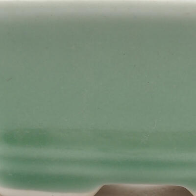 Keramik-Bonsaischale 10 x 7,5 x 4 cm, Farbe grün - 2