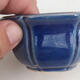Bonsaischale aus Keramik 8 x 8 x 4,5 cm, Farbe blau - 2/3
