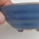 Bonsaischale aus Keramik 9 x 9 x 3,5 cm, Farbe blau - 2/3