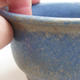 Keramische Bonsai-Schale 11,5 x 10 x 5 cm, Farbe blau - 2/4