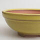 Bonsaischale aus Keramik 9 x 9 x 3,5 cm, Farbe gelb - 2/3