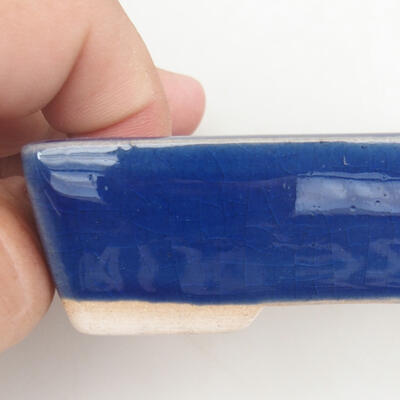 Bonsaischale aus Keramik 9 x 7 x 3 cm, Farbe blau - 2