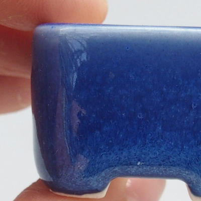 Mini Bonsai Schüssel 3 x 3 x 2,5 cm, Farbe blau - 2