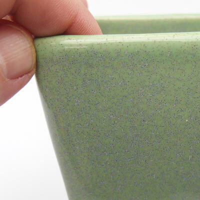 Bonsaischale aus Keramik 8 x 8 x 11 cm, Farbe grün - 2