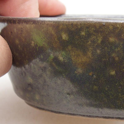 Keramische Bonsai-Schale 14 x 9,5 x 4 cm, Farbe grün - 2