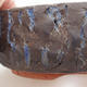 Keramische Bonsai-Schale 17 x 17 x 6,5 cm, Farbe blau rissig - 2/4