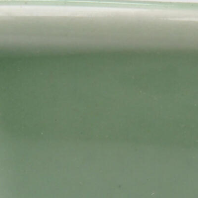 Keramik-Bonsaischale 6 x 6 x 3,5 cm, Farbe grün - 2