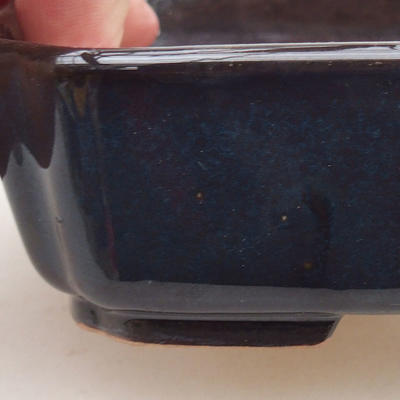 Keramik Bonsai Schüssel 15 x 12 x 4 cm, Farbe blau - 2