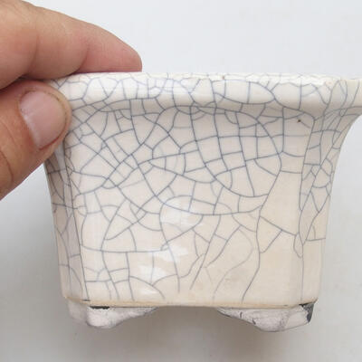 Bonsaischale aus Keramik 10,5 x 10,5 x 7 cm, Farbe Raku - 2