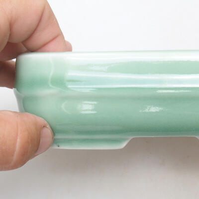 Bonsaischale aus Keramik 15 x 10,5 x 4,5 cm, Farbe grün - 2