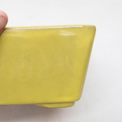 Bonsaischale aus Keramik 22 x 22 x 9 cm, Farbe gelb - 2