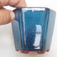 Bonsaischale aus Keramik 8,5 x 8 x 7,5 cm, Farbe blau - 2/3