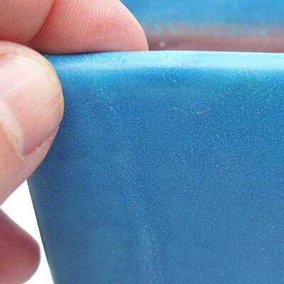 Bonsaischale aus Keramik 9 x 9 x 8,5 cm, Farbe blau - 2