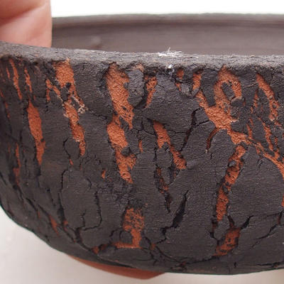Keramik Bonsai Schüssel 14 x 14 x 6 cm, Farbe rissig - 2