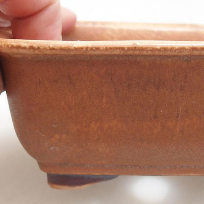 Keramik Bonsai Schüssel 13 x 10 x 5,5 cm, Ziegelfarbe - 2