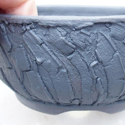 Bonsaischale aus Keramik 13 x 13 x 6 cm, Farbe rissig - 2
