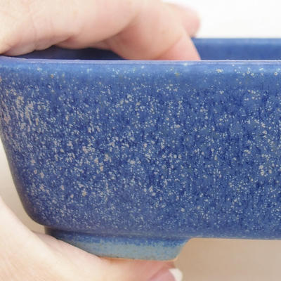 Keramische Bonsai-Schale 12 x 9,5 x 3,5 cm, Farbe blau - 2