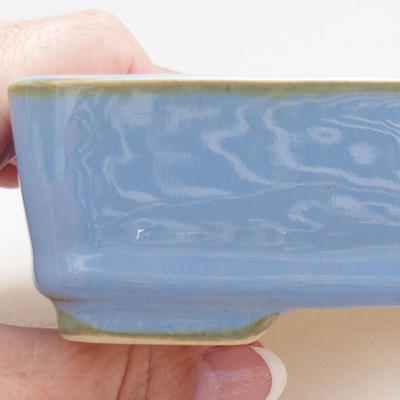 Keramische Bonsai-Schale 12,5 x 10 x 3,5 cm, Farbe blau - 2