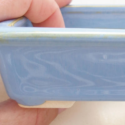 Keramische Bonsai-Schale 10,5 x 8,5 x 3 cm, Farbe blau - 2